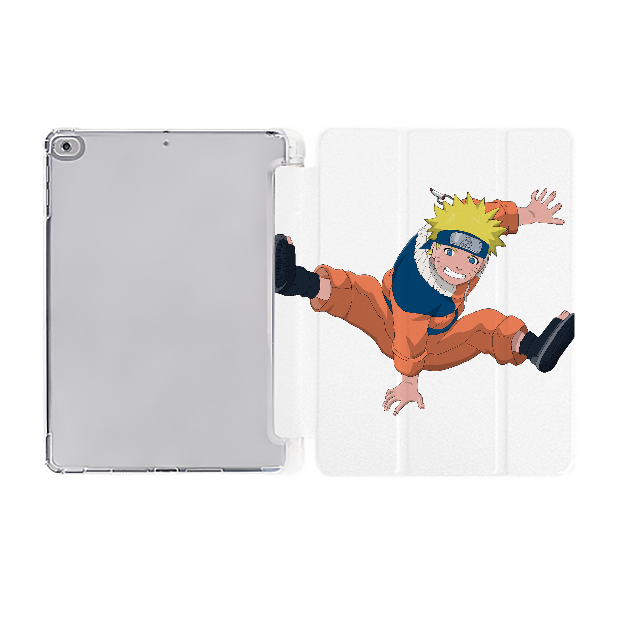 （画像用） NARUTO -ナルト- うずまき ナルト Uzumaki Naruto IPad ケース ペン収納付き 三つ折りスタンド PUレザー×シリコン 対応機種9.5/10.5/10.9インチ